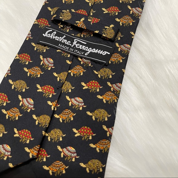 Salvatore Ferragamo Other - Salvatore Ferragamo turtles 100% silk neck tie